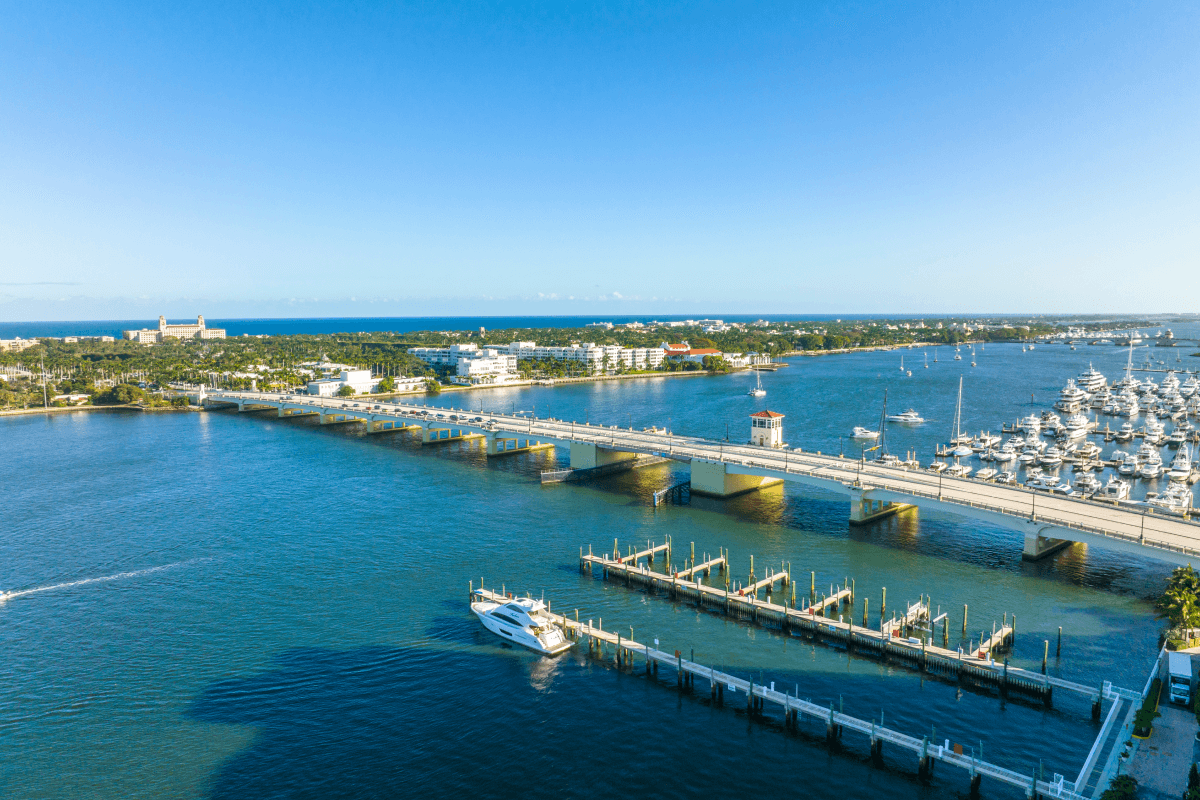 bird eye view of the Port at Palm Beach